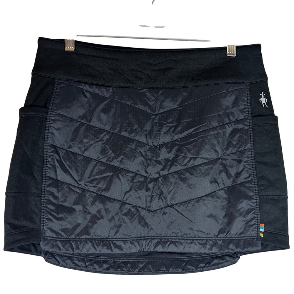 Smartwool Smartloft Skirt Sz M Black Quilted Insulated Performance Merino Wool